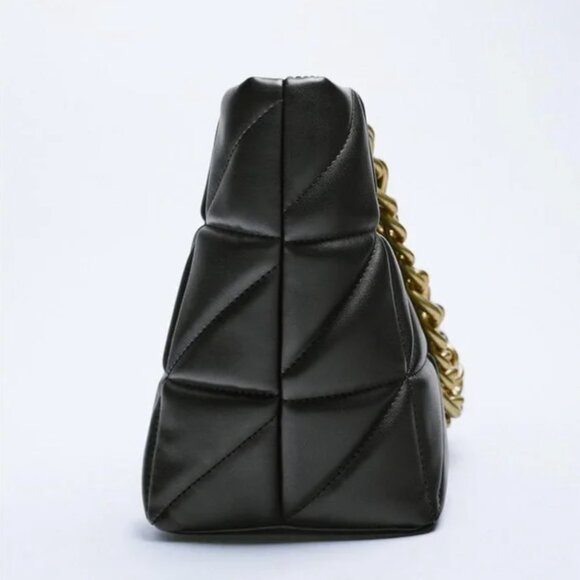 Zara Quilted Chain Tote Bag - Picture 4 of 10
